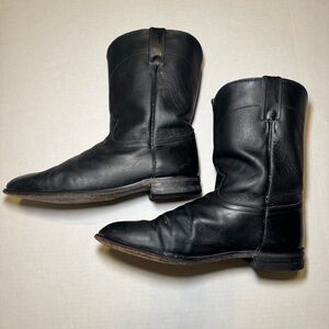 Justin Boots Jackson Black Leather Western Roper Boots Men’s 14 EE Cowboy